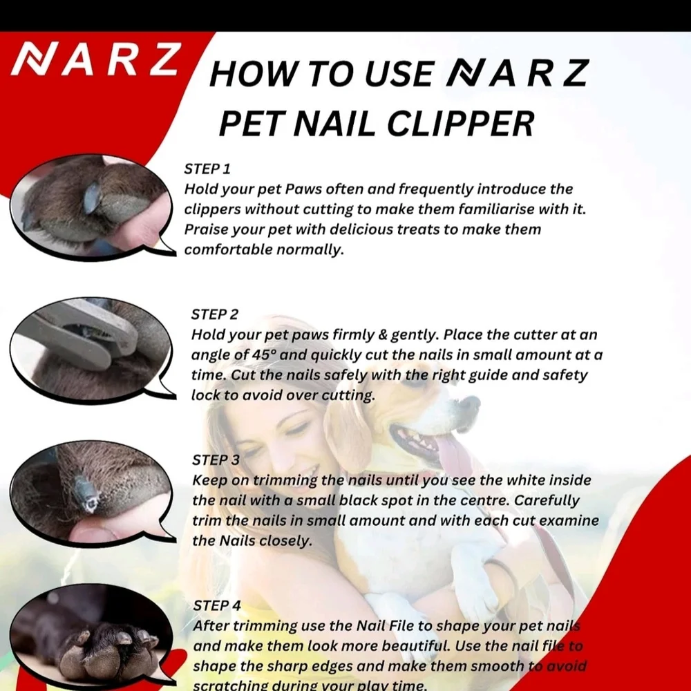 Red and Black Dog Nail Clippers Set